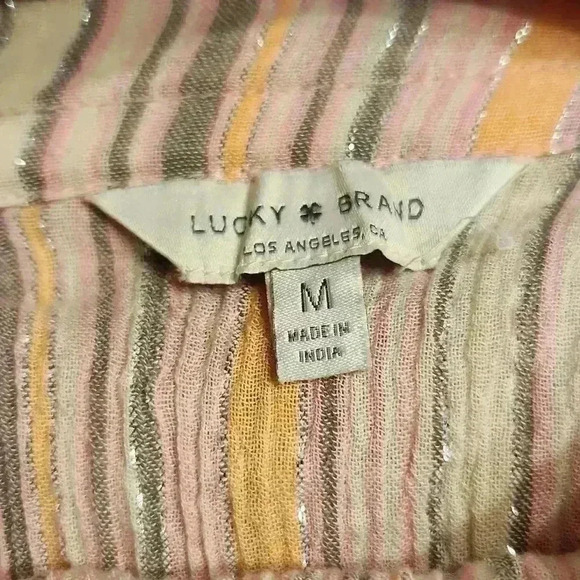 Lucky Brand Striped Off Shoulder Top - Picture 6 of 9